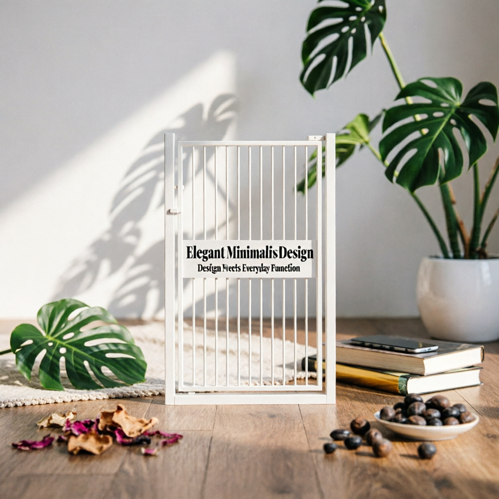 Adjustable Width Pressure-Mounted Pet Gate Drill-without Drilling Installation Pressure-Mounted Swing Gate Narrow Bar Spacing Indoor Fence Extendable Height for Cat Owners, Families, Renters, Indoors, Doorways, Hallways, Stairways
