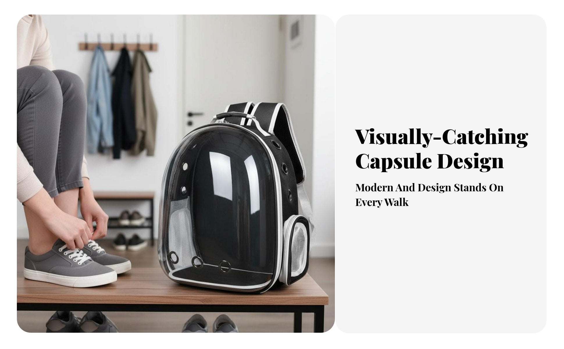 Space Capsule Pet backpackpack Portable creature container Breathable for Hiking