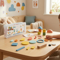 80 Pieces Picture Card Building Set Illustrated Cards Learning Toy Painted