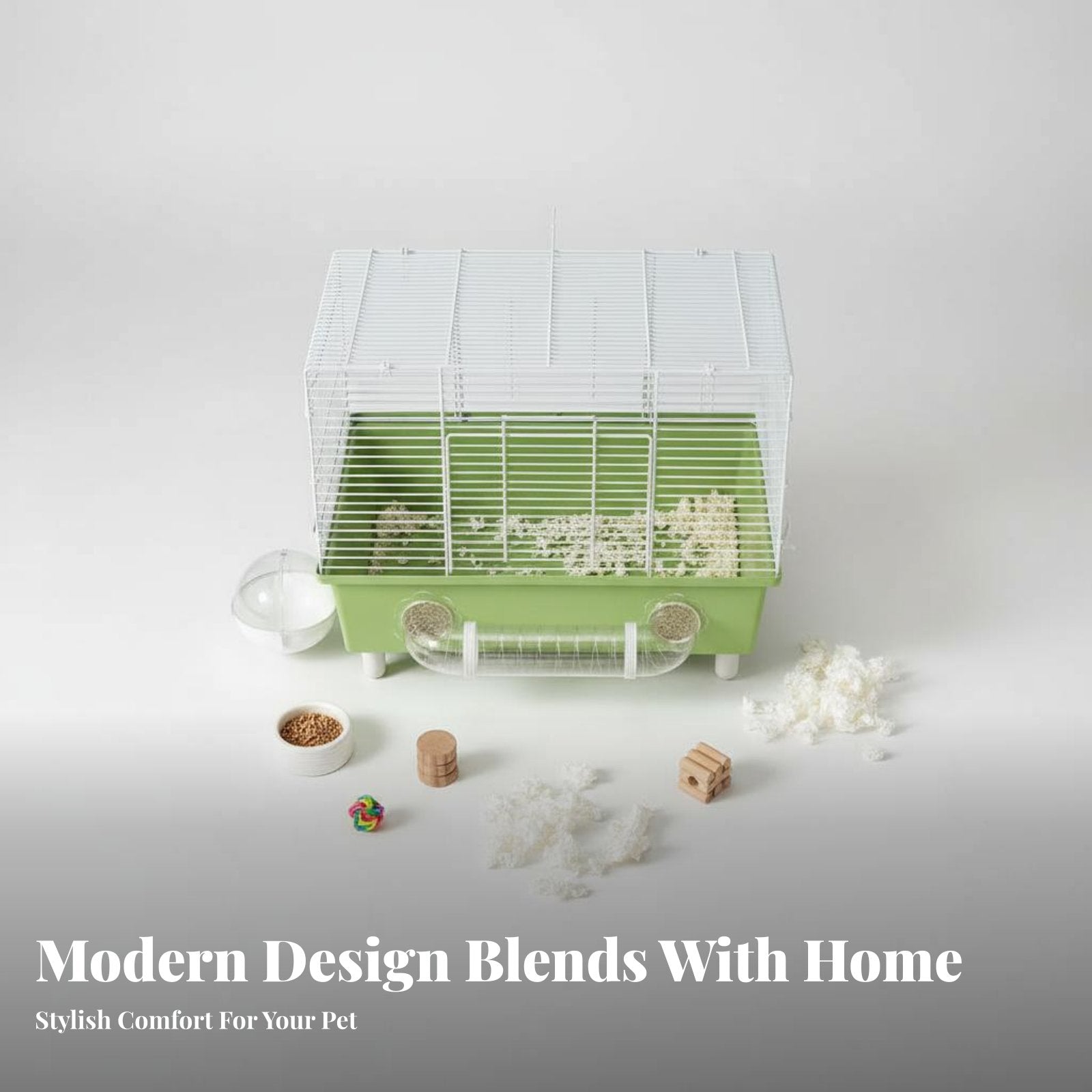 2-Story Hamster House Kit Easy entry Multitier Pet enclosure Includes Play Tubes