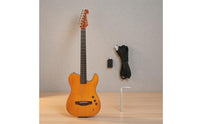 Quiet-practicePractice Guitar Solid Top Acoustic-Electric Guitar Natural Wood