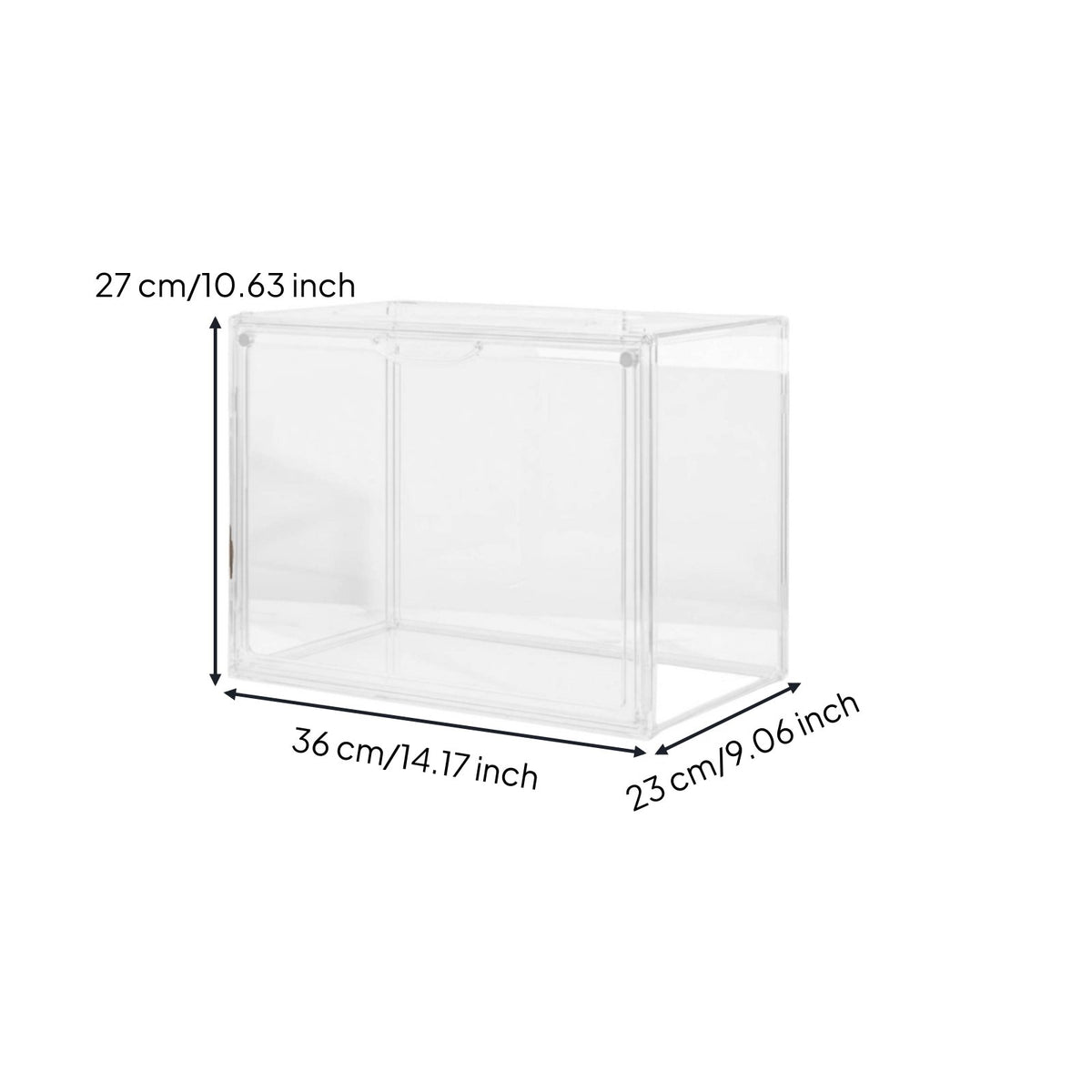 Figure Display Box Extra Large Acrylic Display Box Transparent for Shelf, Desk