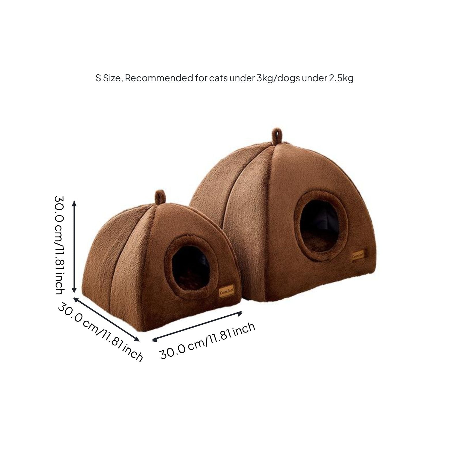 Pumpkin Cat Bed, Enclosed Calming Den for Small Pets