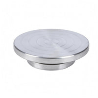 Sculpting Turntable Aluminum Alloy Pottery Turntable Silver Finish for Crafting