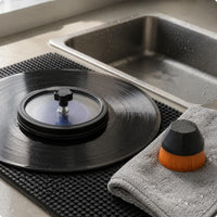 Vinyl Disc Cleaning Clamp Dense Bristles Audio Accessory Tightening Knob