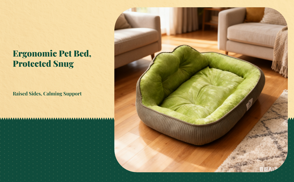 Dog Bed, Waterproof, Calming, snug Pet Sofa, Removable Cover, Non-Slip, Suitable for Large and Small Dogs and felines