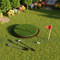 Miniature Golf Equipment Model Desktop Decoration Dollhouse Golf Course for Diorama