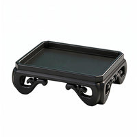 Ornamental Pedestal Tray Carved Legs Decorative Tray Stand Cutout Design