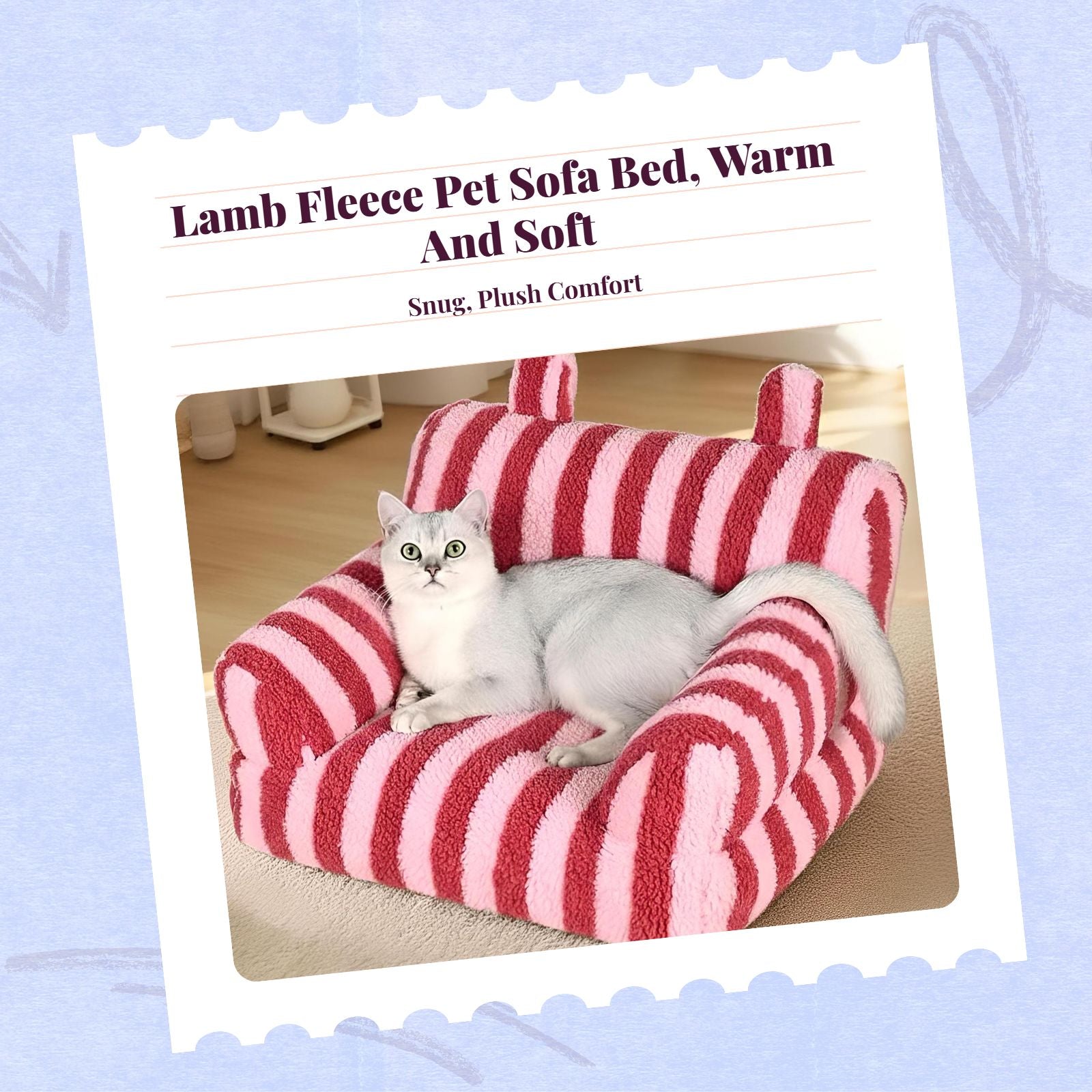 Cat Bed, All-Season, Thick, Removable, Washable, Indoor Sofa