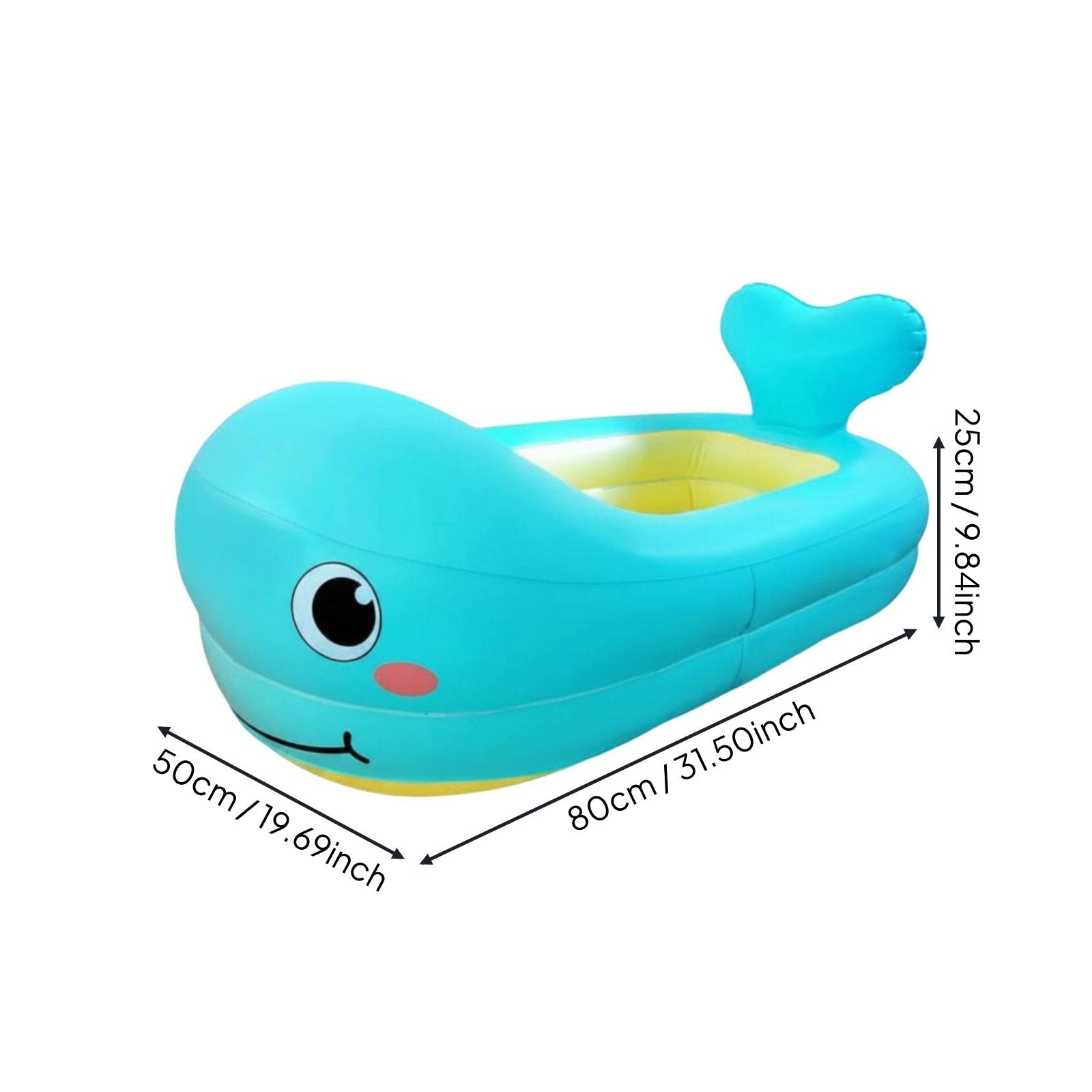 Inflatable Creature Bathtub PVC Cushioned Infant Bath Seat for Bathroom