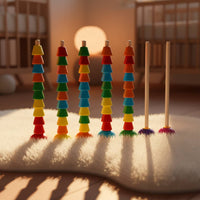 Counting Peg Board Toy Wood Child-Led Counting Board Screenunrestricted Play
