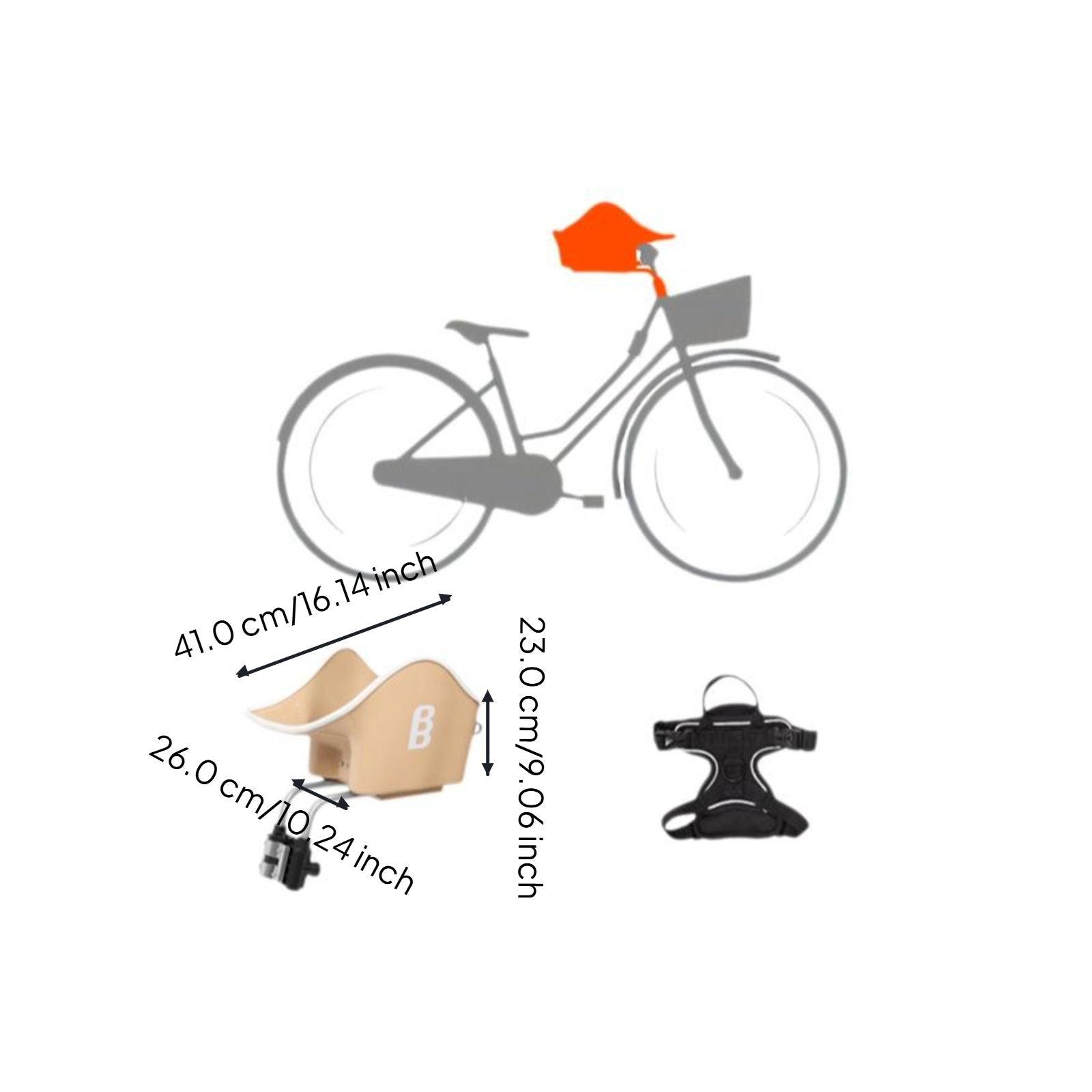 Padded bike basket for small dogs