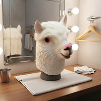 Alpaca Headpiece Realistic Details Funny Alpaca Headgear Costume Accessory for Masquerade Party