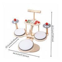 Wooden Drum Xylophone Set Educational Toy Wooden Drum Set Fine Motor Skills Musical Percussion Table for Toddlers