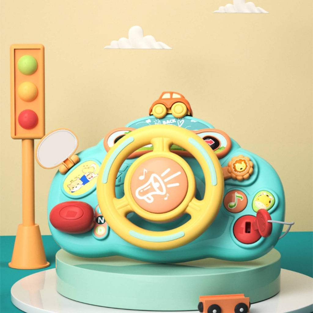 Musical Steering Wheel Educational Steering Wheel Toy Screen-Non-Digital