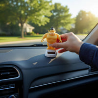 Solar Dancing Sumo Wrestler Figure Auto Swinging Car Accessory for Office Desk