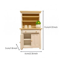Dollhouse Storage Cabinet Drawers 1:12 Scale Cabinet Openable Doors for Children