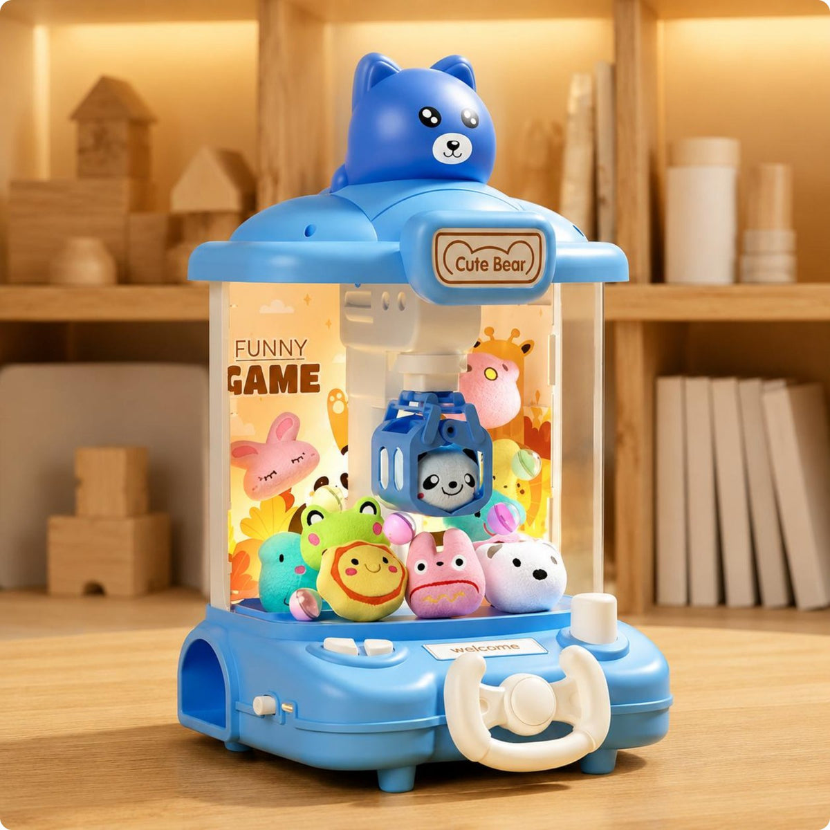 Mini Claw Machine Toy Interactive Play Doll Machine Colorful for Children