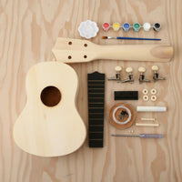 21 Inch Soprano Ukulele Kit All Parts Included for Family Activity