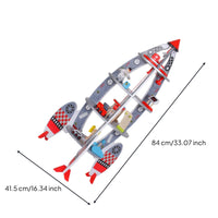 Space Spacecraft Building Set Easy to Assemble Wooden Spacecraft Playset Safe