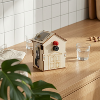 Wooden Rain Monitor Kit Hands-on Assembly Rain Alarm Model Practical Learning