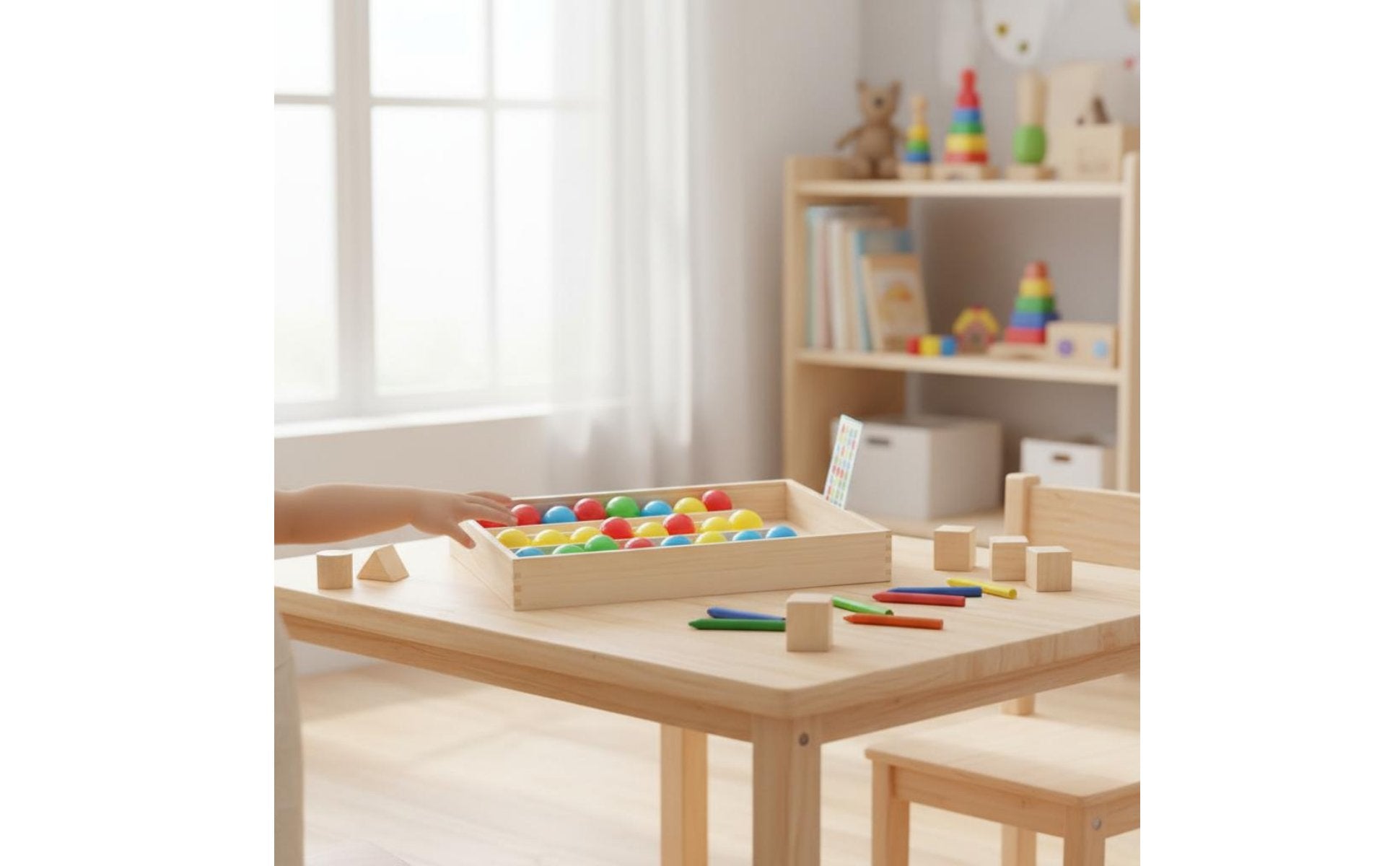 Brain Teaser Colored Ball Sorting Game Learn Through Play Color Sorting Bead Game Fine Movement Skills Development Color Matching Game Board Hand-Eye Coordination for Children, Toddlers, Classroom