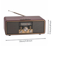 Wooden Bluetooth Speaker AUX Input AM/AM and Frequency Modulation Radio Speaker