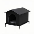 Outdoor Cat Shelter Cylindrical Frame Sloped Roof Cat House