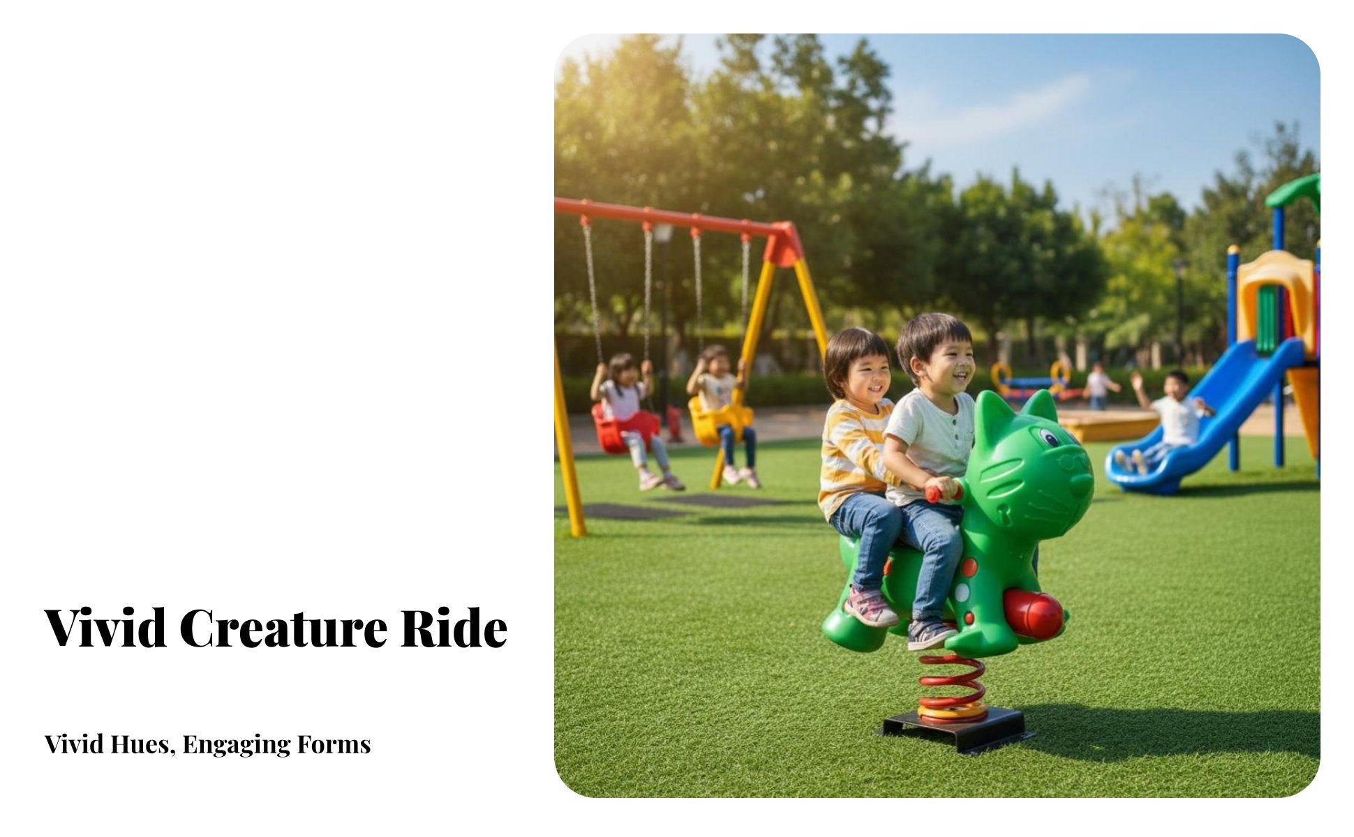 Safe Grip Handles 2-Person Flexible-Coil Teeter-Totter Promotes Active Play Playground Equipment Colorful Design Seesaw Heavy-Duty Construction for Preschoolers, Children Ages 3-8, Toddlers, Park, Kindergarten, Backyard