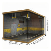 Parking Garage Display Model Open-Faced Diorama Display Case Easy Assembly Diecast Garage Box