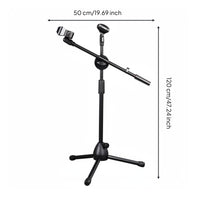 Tripod Vocal Pickup Stand Sturdy Metal Music Accessory Non-Slip Feet