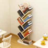 Tree-Shaped Dollhouse Shelf Playhouse Toy 1:12 Scale Book Rack for Collectors