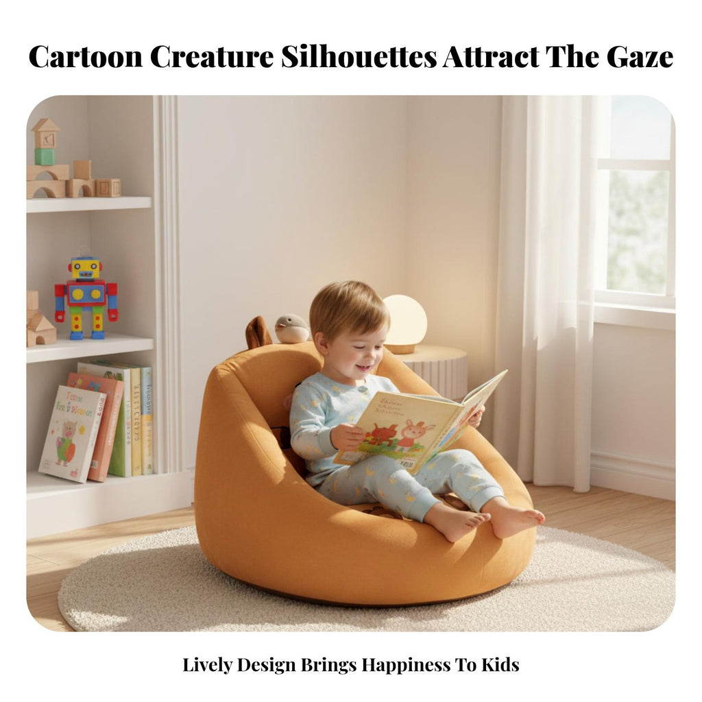 Cartoon Creature Floor Chair Lower Back Support Room Decoration Shape-Retaining