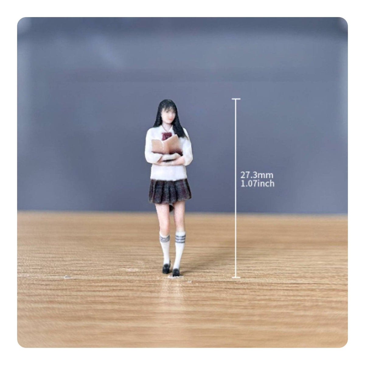 JK Schoolgirl Figure 3D Printed School Outfit Doll Color Painted