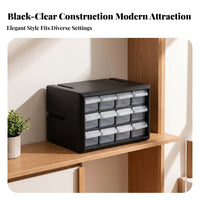 Impact-Resistant Compact Small Parts Storage Cabinet 12-Drawer Parts Organizer