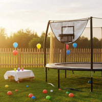Trampoline Basketball Hoop Adjustable Cords Sports Gear PVC Material for Outdoor