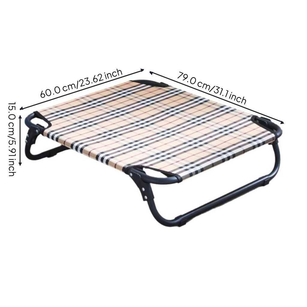 Elevated Dog Bed, Foldable Pet Cot, Removable Cover, Cooling