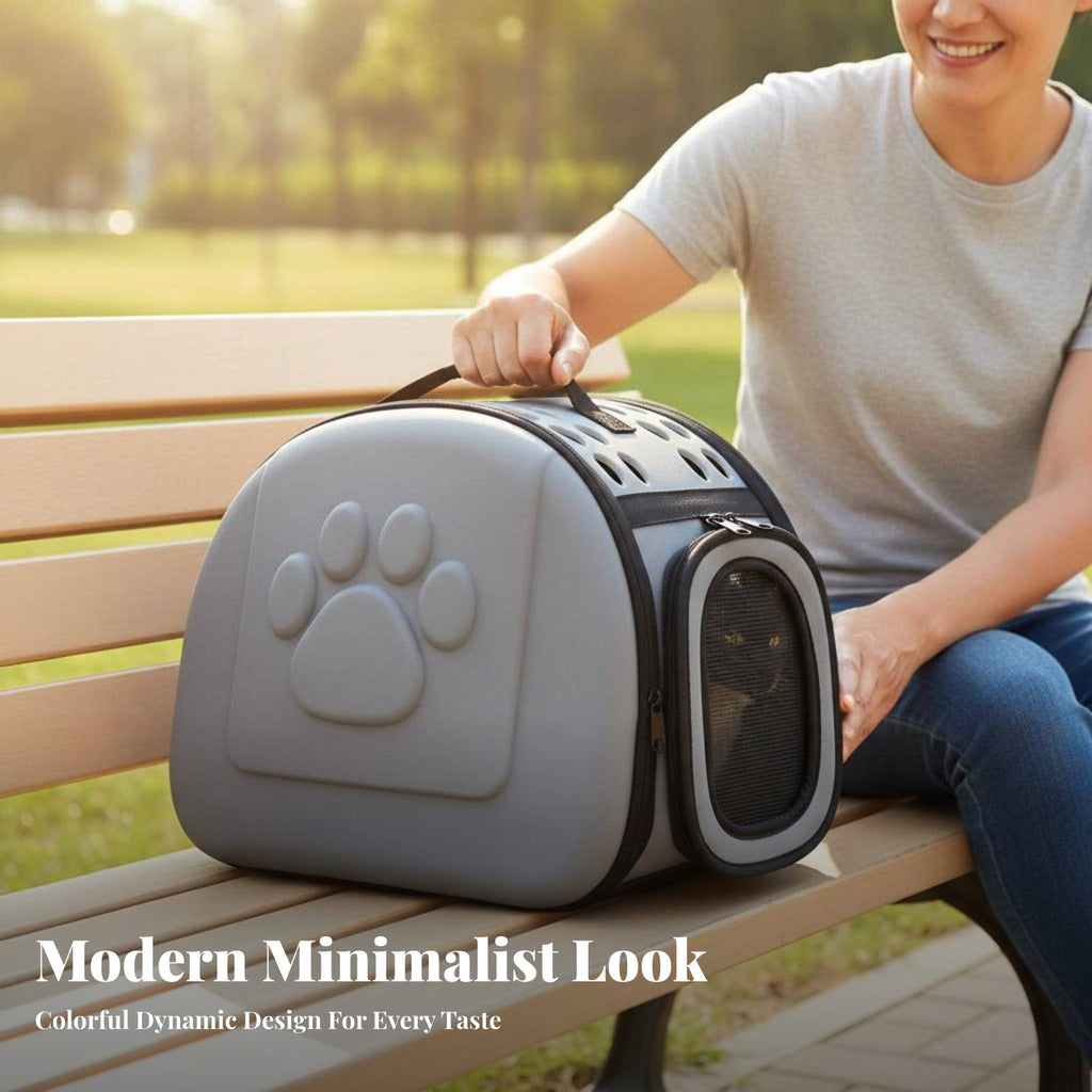Soft-Sided feline Tote Opaque Design Mesh Pet Tote Inner Safety Leash carrier Rides