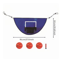 Trampoline Basketball Hoop Adjustable Cords Sports Gear PVC Material for Outdoor