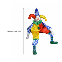 Dangling Leg Clown Ornament Gift Idea Ceramic Clown Doll Carnival Theme
