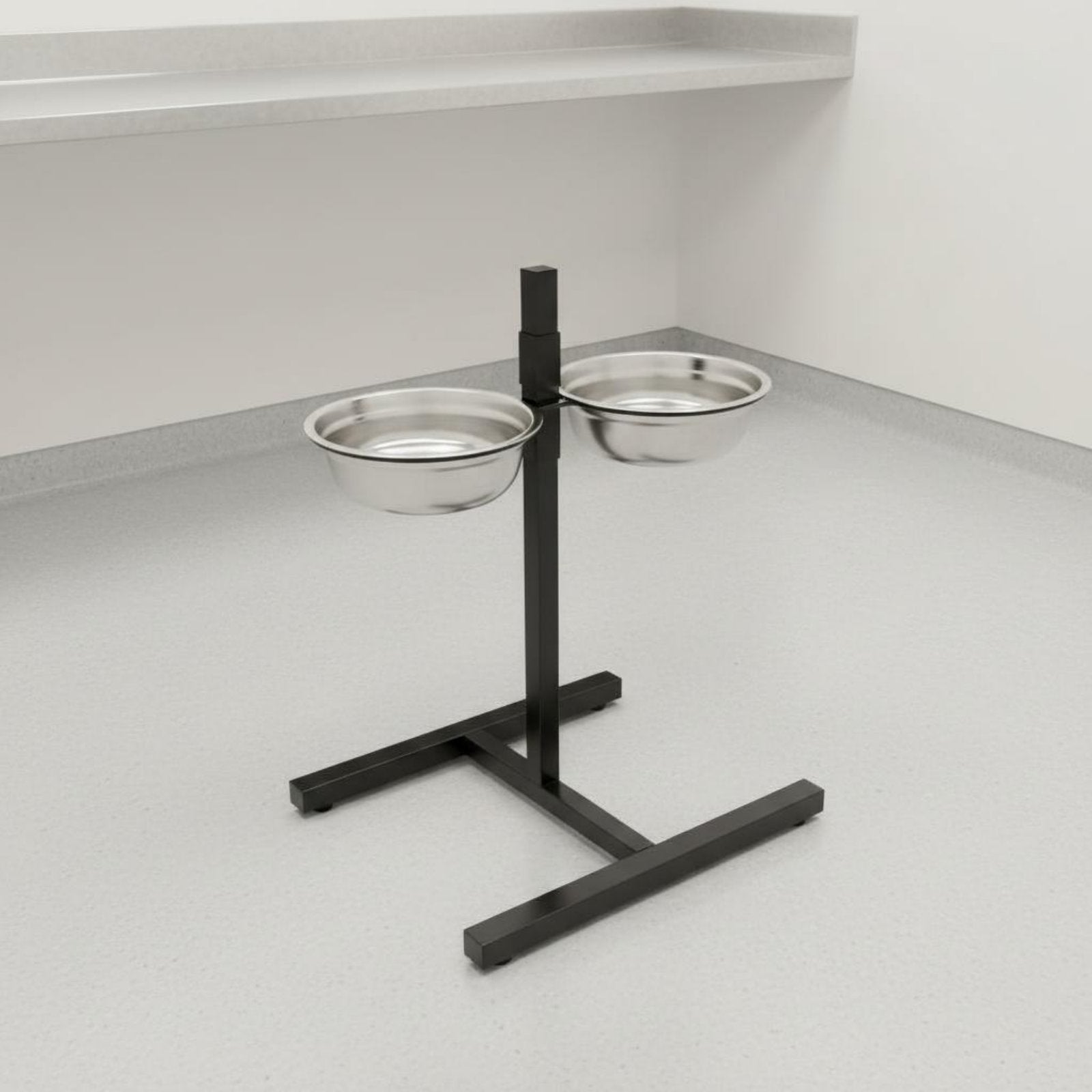 Stainless Steel Dog Bowl Set Sturdy Feline and Dog Feeding Station Easy to Clean