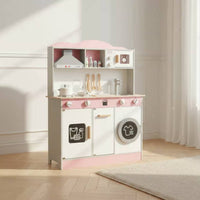 Wooden Play Kitchen Set Parent-Child Interaction Wooden Play Kitchen Colorful Children's Playthings for Kids