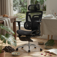 Ergonomic Mesh Chair Headrest Ergonomic Office Chair Seat-Depth Adjustment