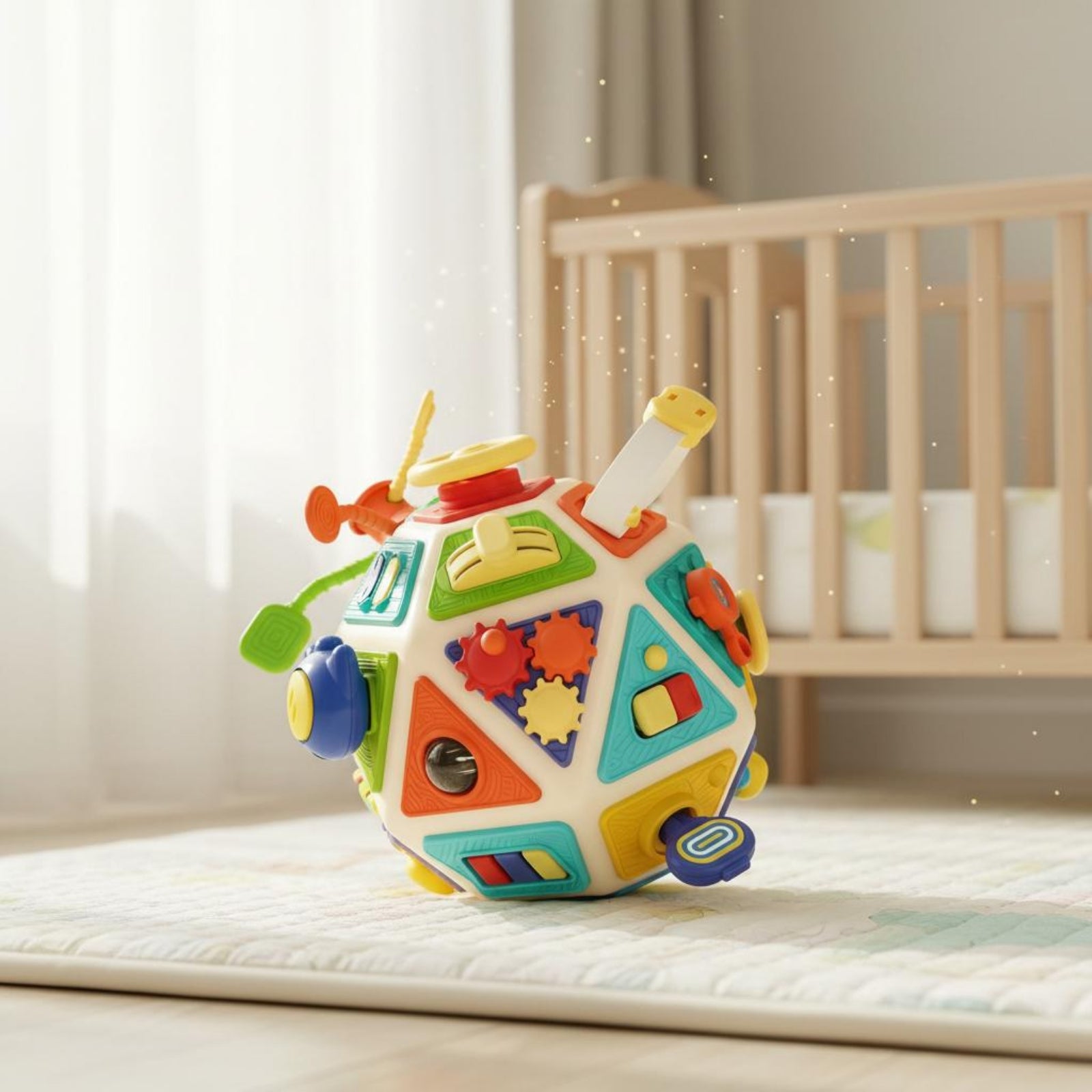 Polyhedron Activity Toy Hard Plastic Multisided Baby Activity Toy 3D