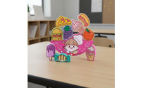Food Themed Stacking Toy Educational Wooden Food Balance Game Builds Patience