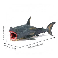 Megalodon Figurine Textured 3D Ornament PVC Plastic