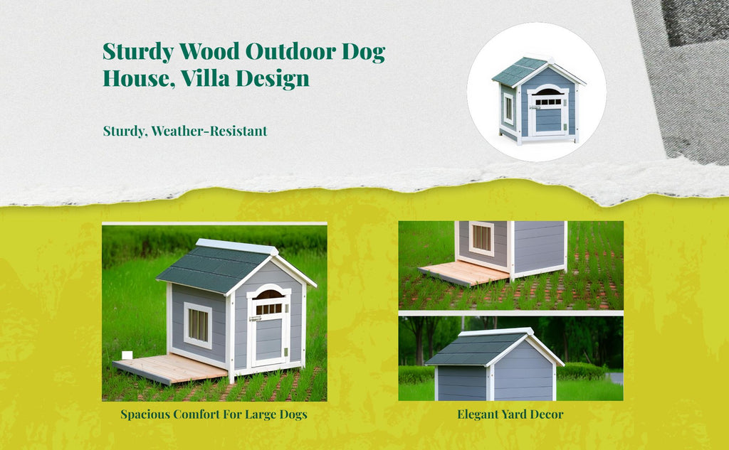 Waterproof insulated wood dog house