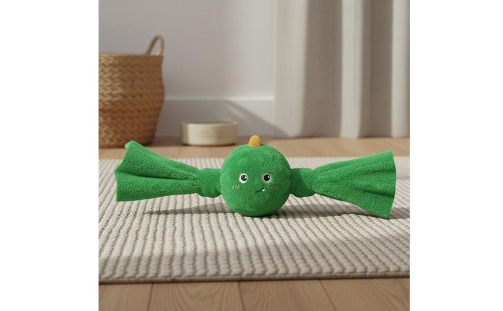 Squeaky Soft Fabric Dog Toy Textured Long Flared Dog Chew Toy