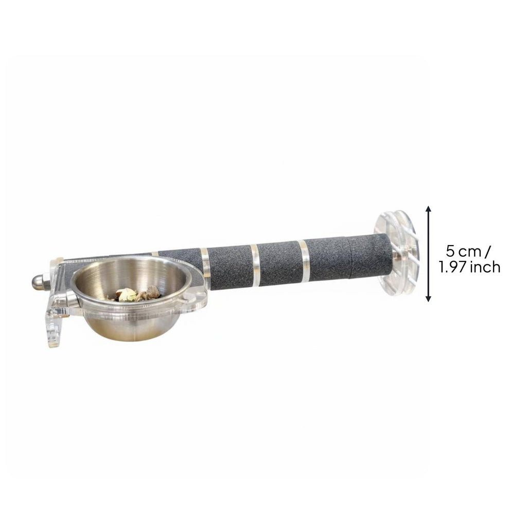 Stainless Steel Bird Feeder Easy to Install Parrot Feeder Perch