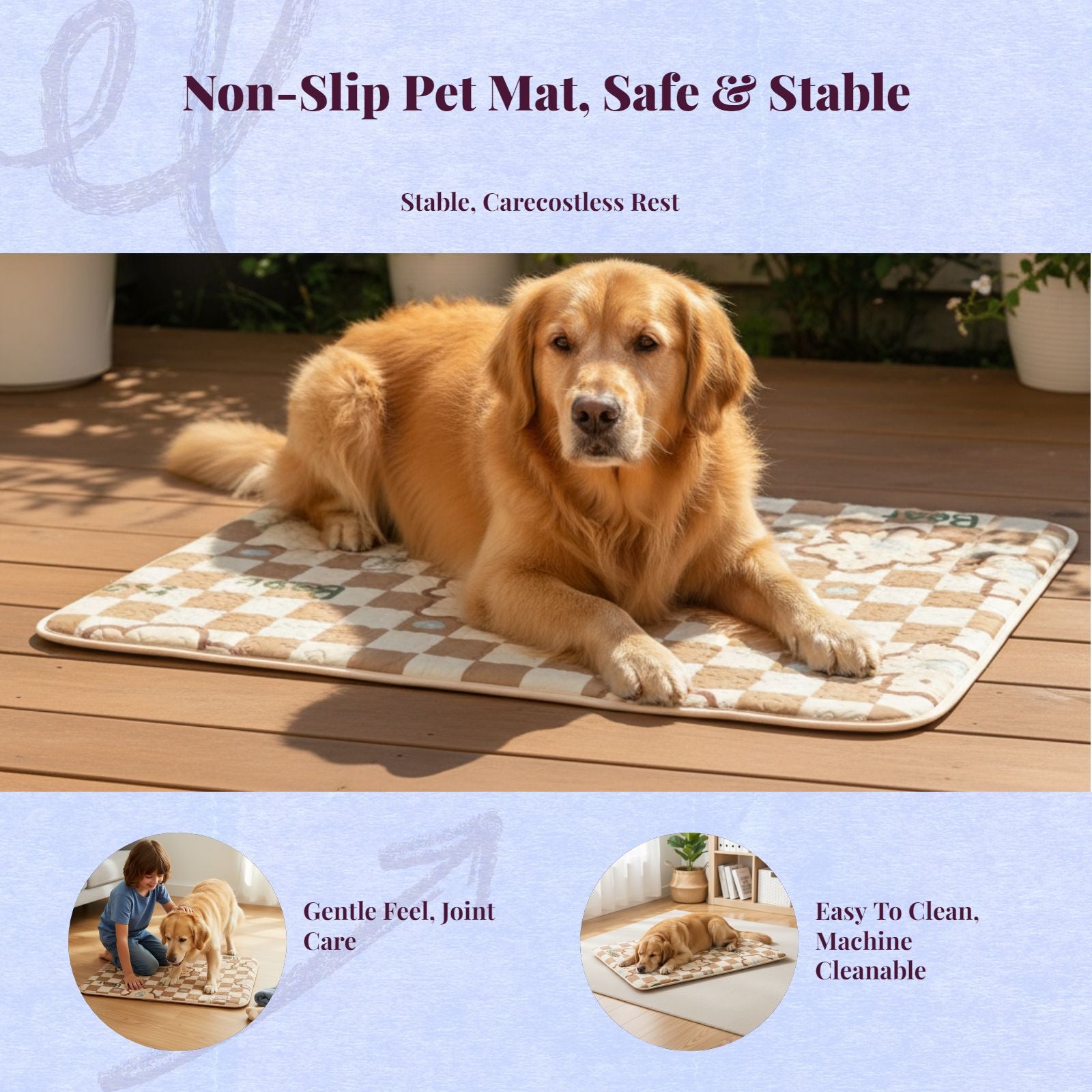 Washable ultra-soft dog bed